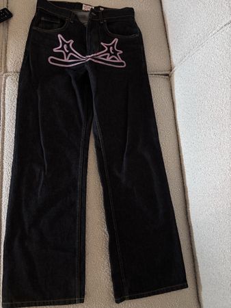 Protect Jeans dark-blue with Pink Star Design Size M