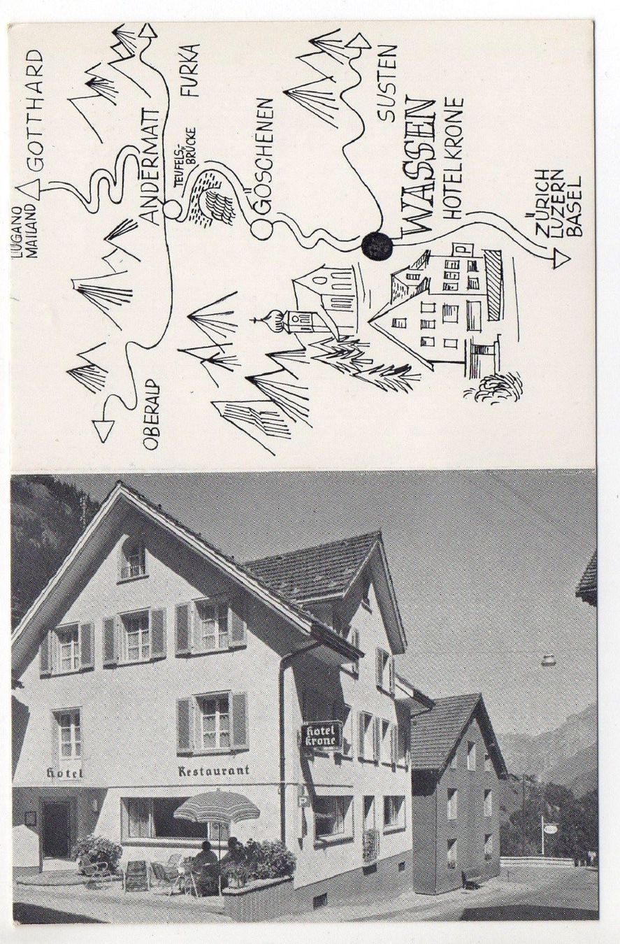 Ansichtskarten: WASSEN Werbung Hotel Krone – Gebraucht aus Jona von philajona