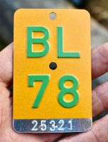 Mofanummer BL 78 - 25321 - TÖFFLINUMMER guter zustand