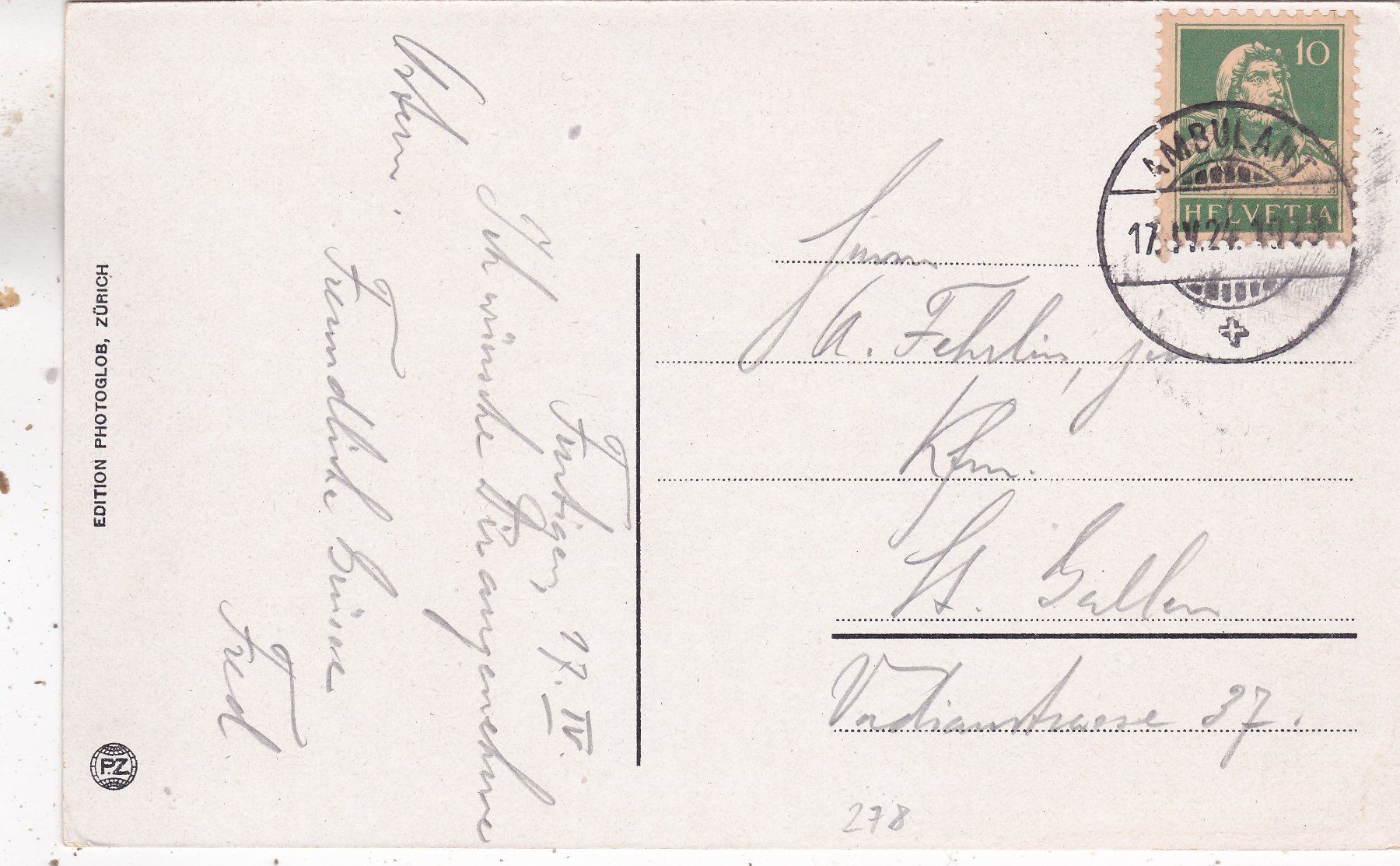 Cartoline postali: Frutigen Kirche 1924 – Usato da Herisau venduto da Lisegrat2008 1