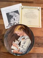 Anker Teller Mädchen mit zwei Katzen