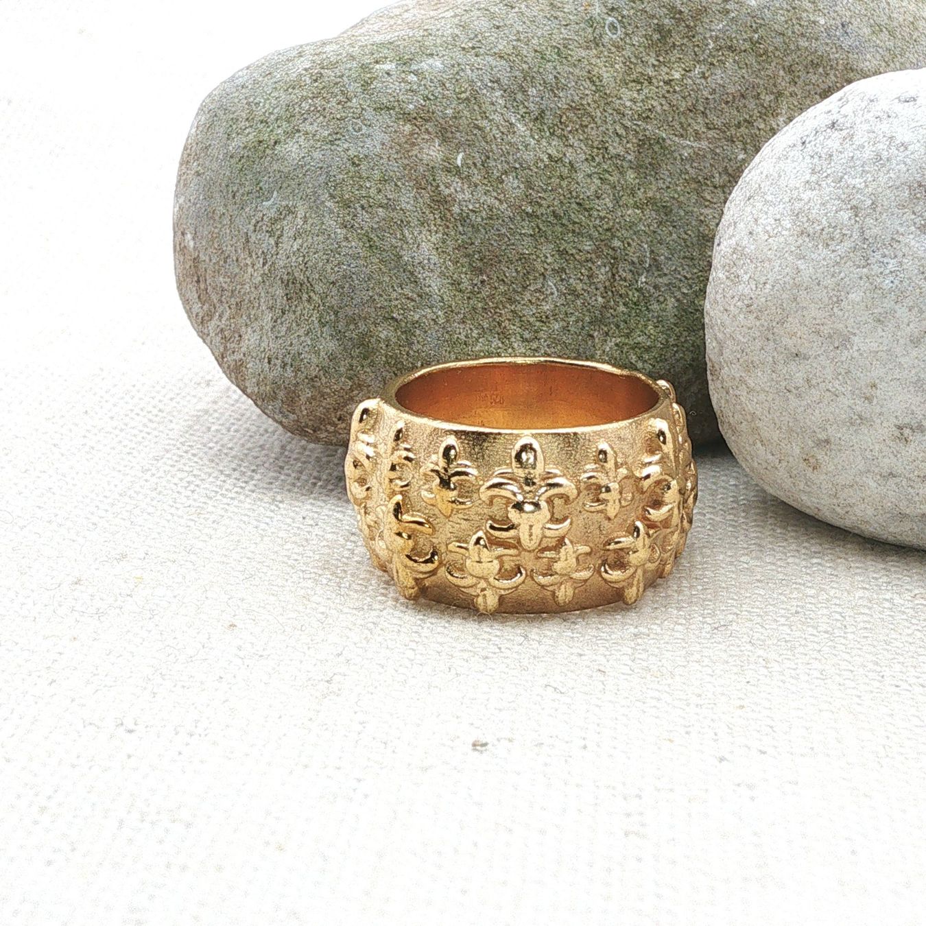 Olga Ribler Anelli: Statement Silber Ring 925 gelbvergoldet Grösse 55 – Nuovo (secondo la descrizione) da Luzern venduto da Schmuckoutlet 1
