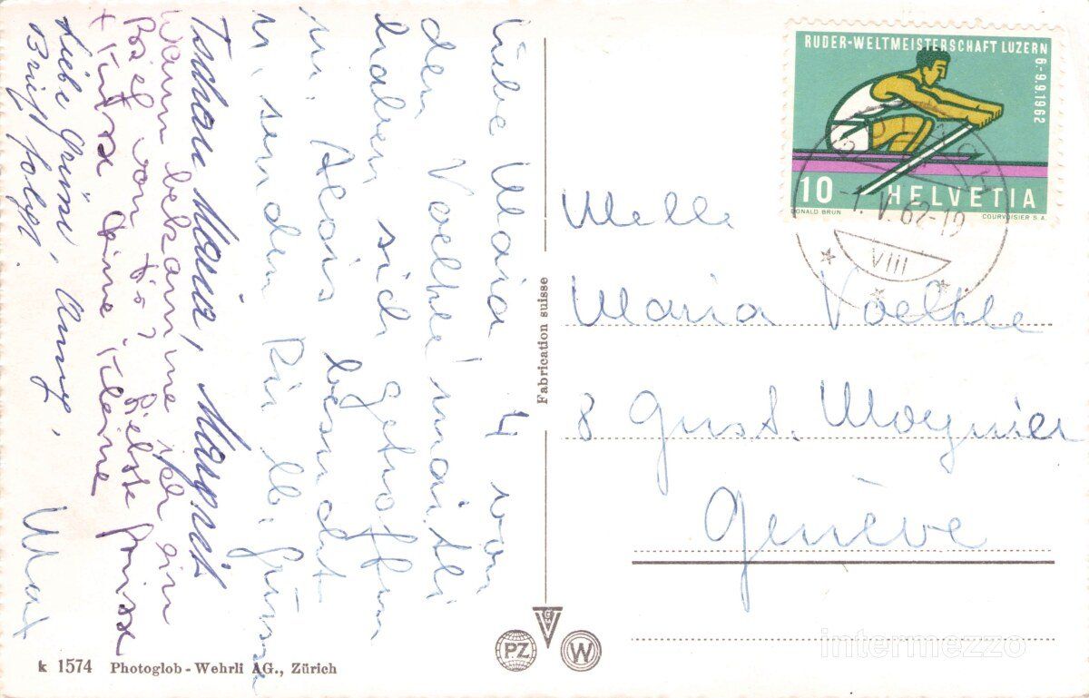 Cartoline postali: Bülach ZH // 1962 Kirche Oldtimer altes Auto Oskar Iten – Usato da Basel venduto da intermezzo12 1