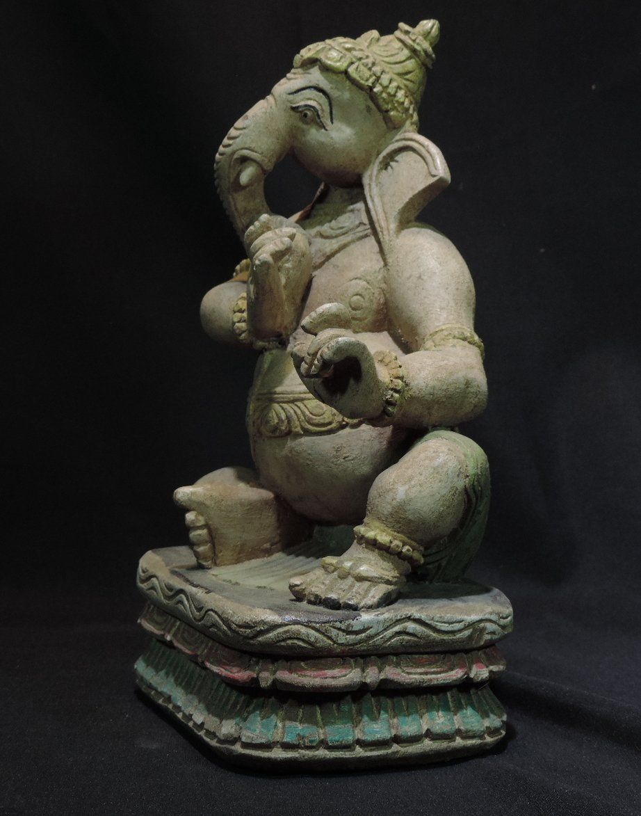 Statuette: grosse Ganesha Figur, Handbemalt – Usato da Duggingen venduto da doogbua 1
