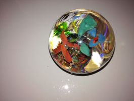 BRIEFBESCHWERER GLAS BLUMEN MURANO