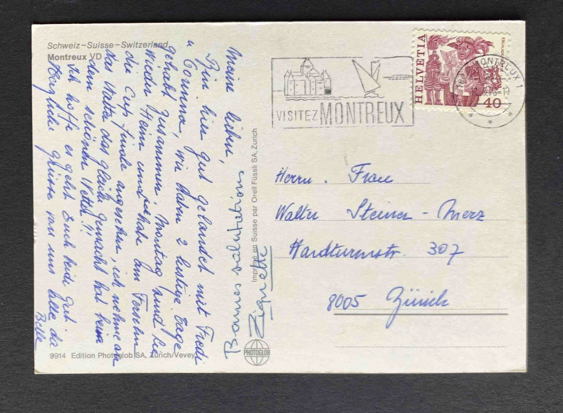 Cartoline postali: AK Montreux VD – Usato da Goldau venduto da artelier1 1