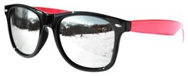 Verspiegelte Bicolored Wayfarer Sonnenbrille SBU68-BKPK