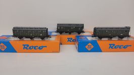Spur H0, Roco, 2Kl.-1Kl.- und Gepäckwagen