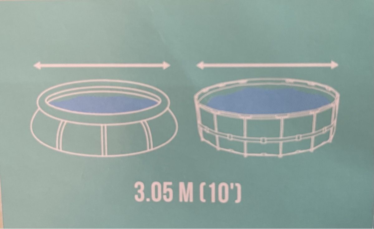 Intex Schwimmbad: Intex Metal Frame Pool Set 3.1 m – Gebraucht aus Wegenstetten von  4