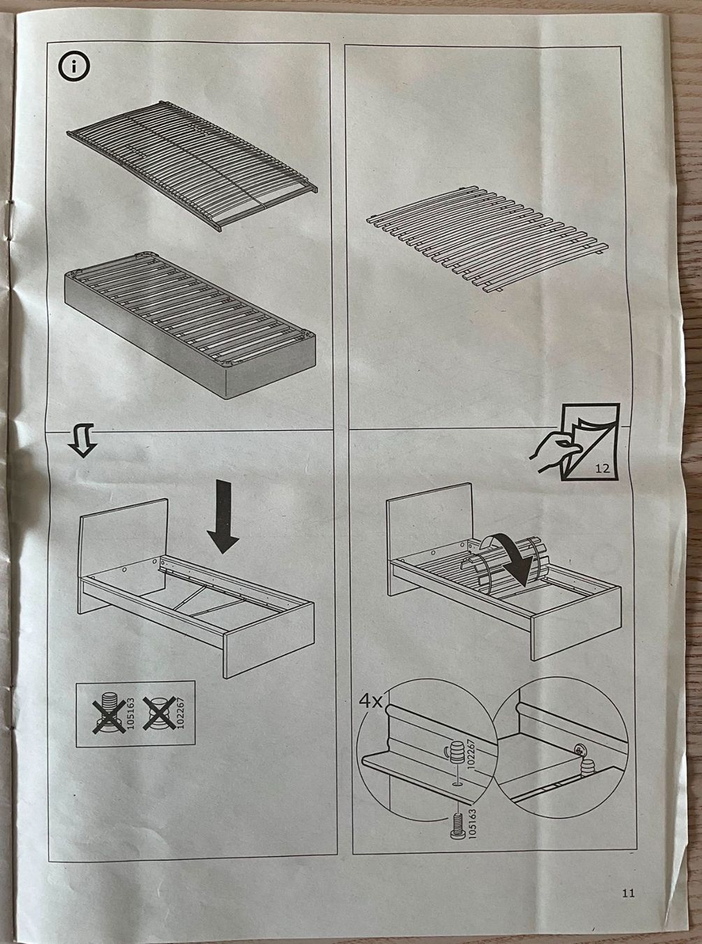 Ikea Letti: Lit simple avec matelas – Usato da Cheseaux-Lausanne venduto da lna_w8xk 4