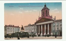 Postkarte von Brüssel, Place Royale, Belgien