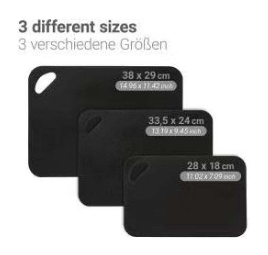 Wenko Elettrodomestici da cucina: 6er-Set Wenko Schneidebretter flexibel schwarz – Nuovo (secondo la descrizione) da Frauenfeld venduto da heyLani 5