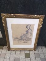 FEMME FUSAIN SIGNÉ