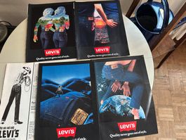 LEVIS JEANS rare original Reklamen inkl. original 60's Kult