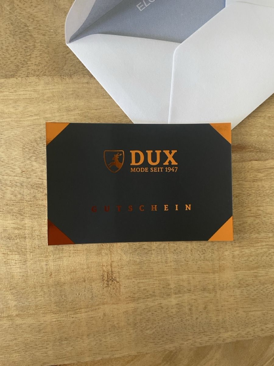 Buoni: 50 CHF Dux Mode / Jeans Box - Gutschein – Nuovo e nell'imballaggio originale da Fahrweid venduto da chiaravisona