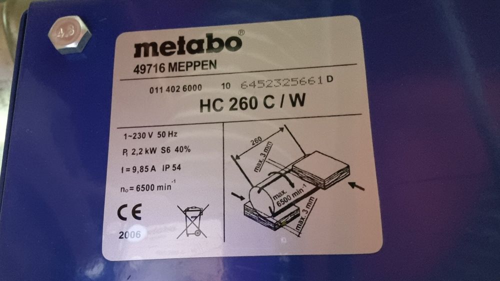 Hobelmaschine Metabo HC 260 | Kaufen auf Ricardo