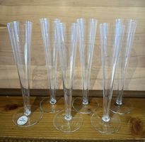 6 edle Sektgläser, Glas Hergiswil, für festliche Anlässe