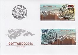 1588+1589 Gottardo 2016, Zweierpaare mit FD-Vollstempel