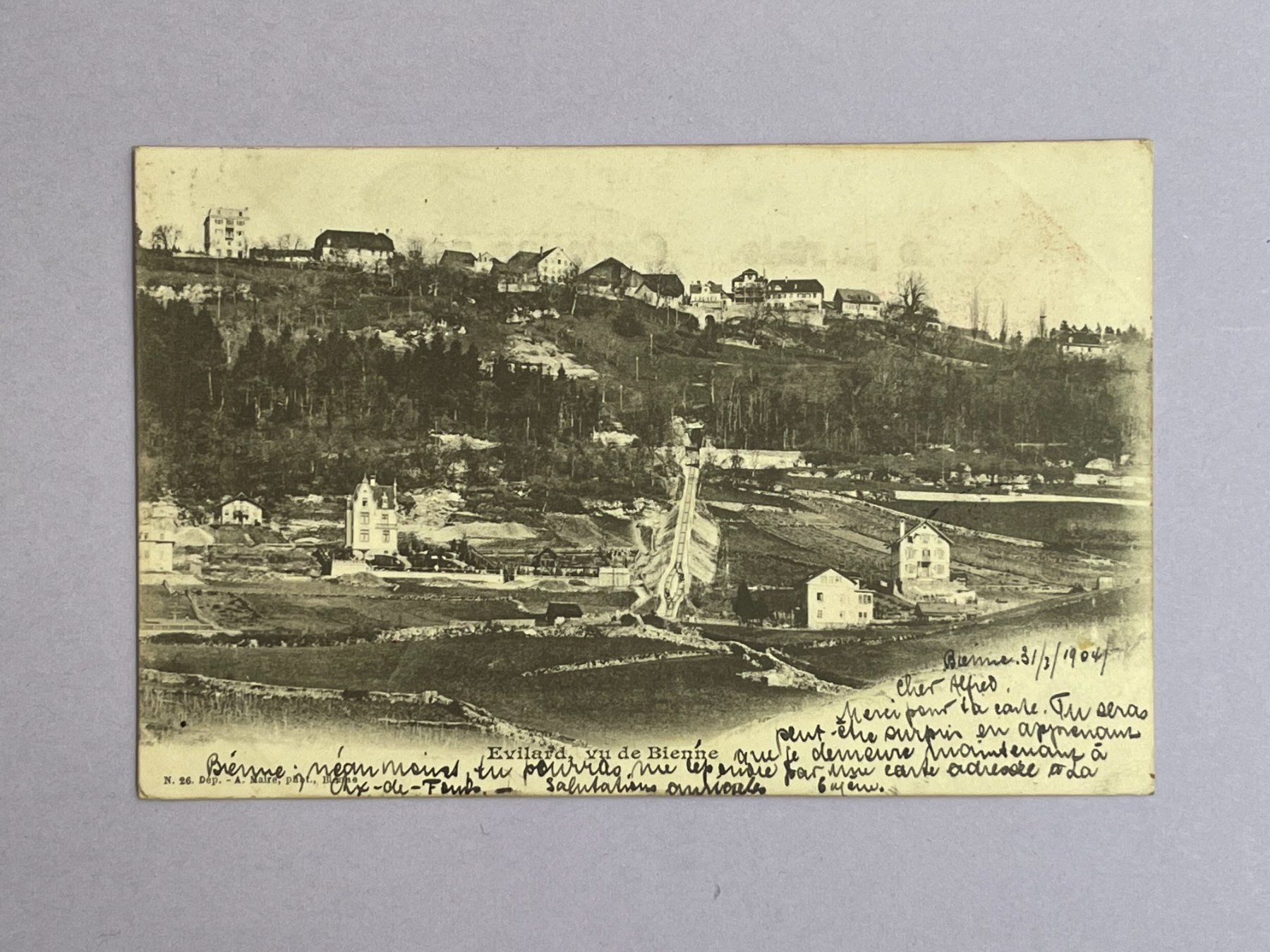 Cartes postales: Evilard - vu de Bienne – D'occasion à Steg VS par danwer74