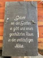 dekorative Schiefertafel mit Spruch neu