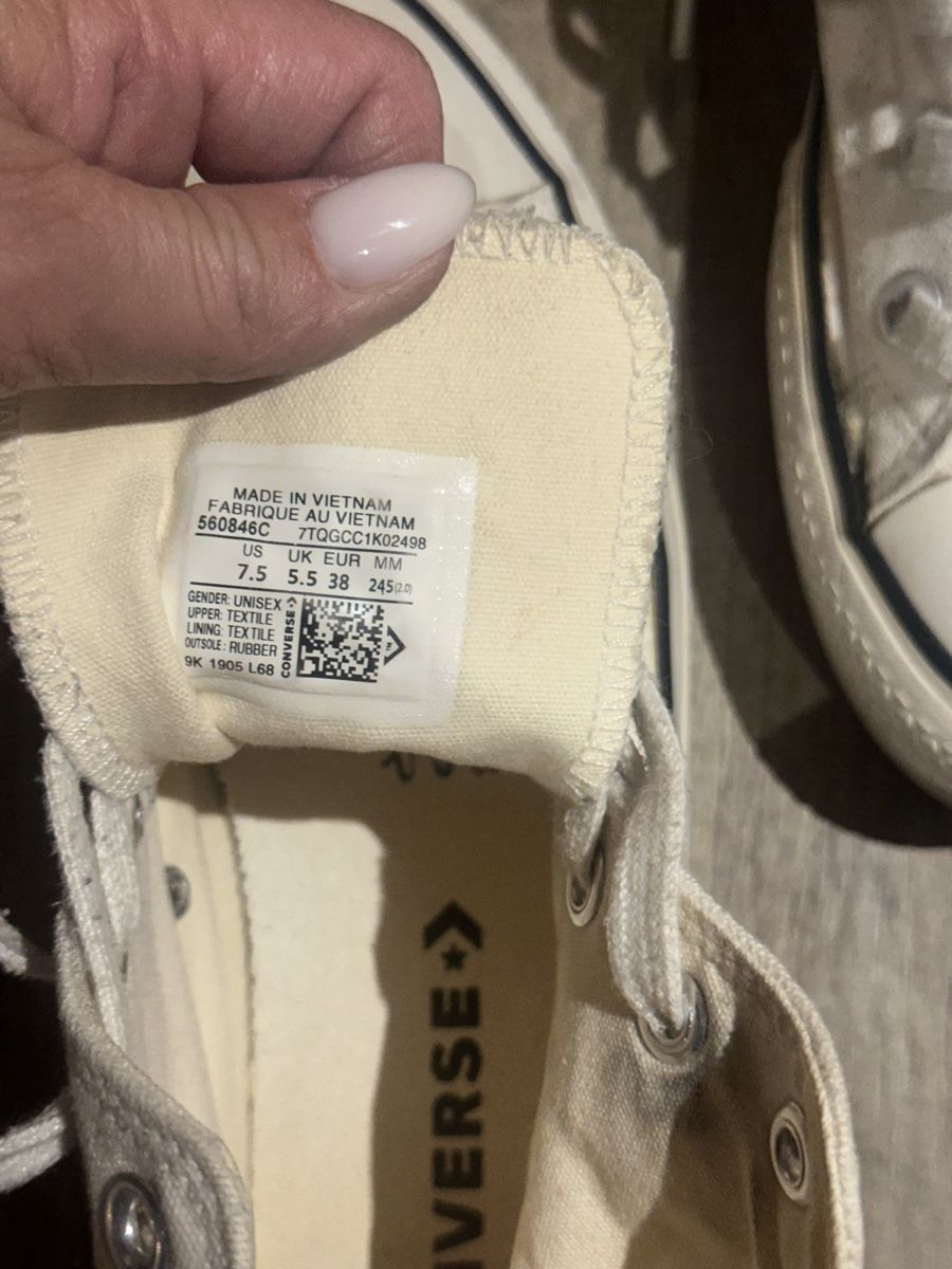 Scarpe da donna: Baskets Converse All Star blanches, pointure 38, état usagé – Nuovo (secondo la descrizione) da Chavannes-Renens venduto da pluvieux 3