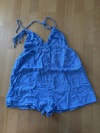 Sommerlicher, blauer Jumpsuit, Grösse S, Top Zustand