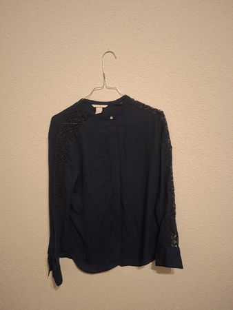 Schicke H&M Bluse, dunkelblau, Grösse 36, gebraucht