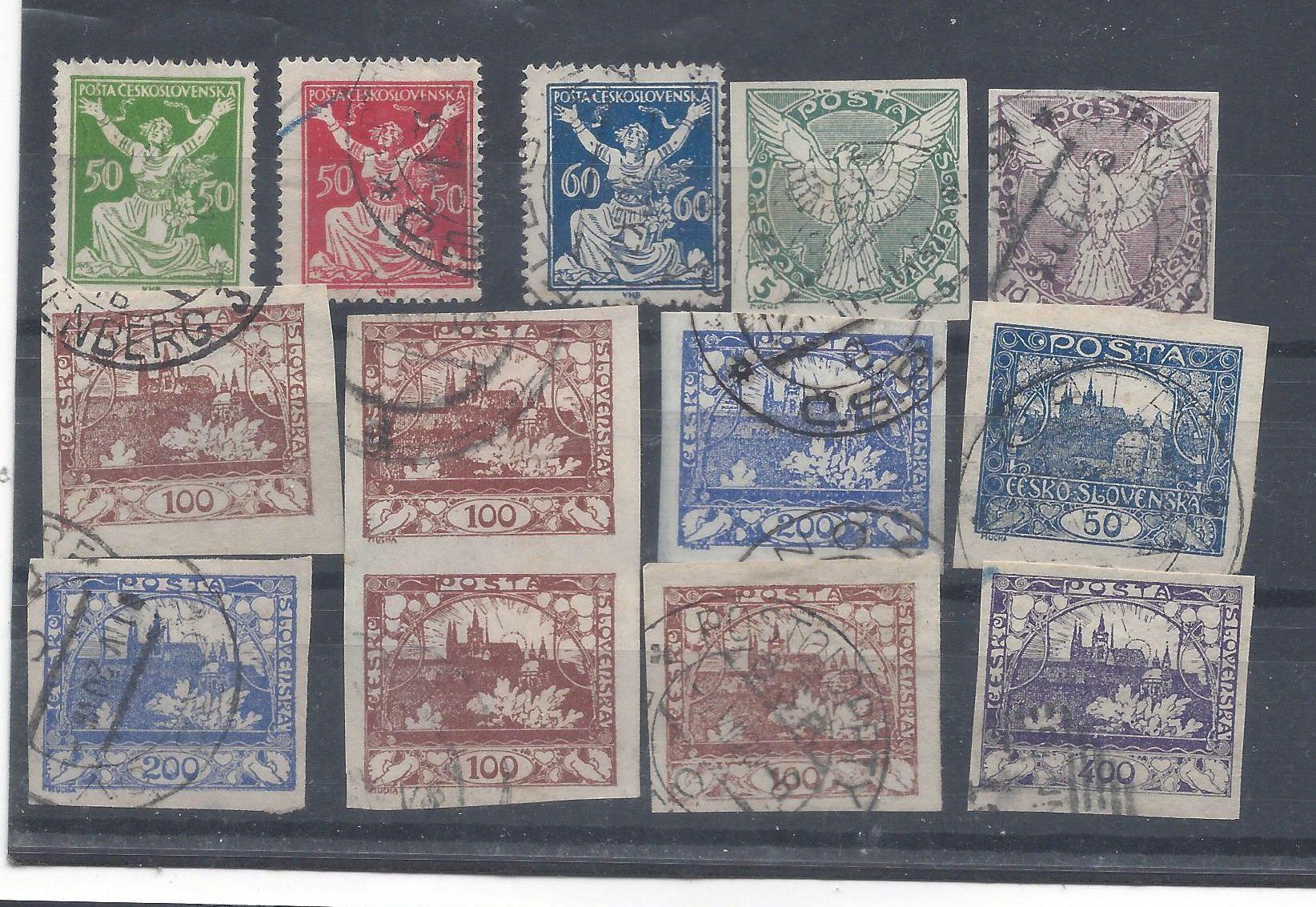 Tutti i francobolli: Tchécoslovaquie 1918-20 – Usato da Les Valettes venduto da Nuba1