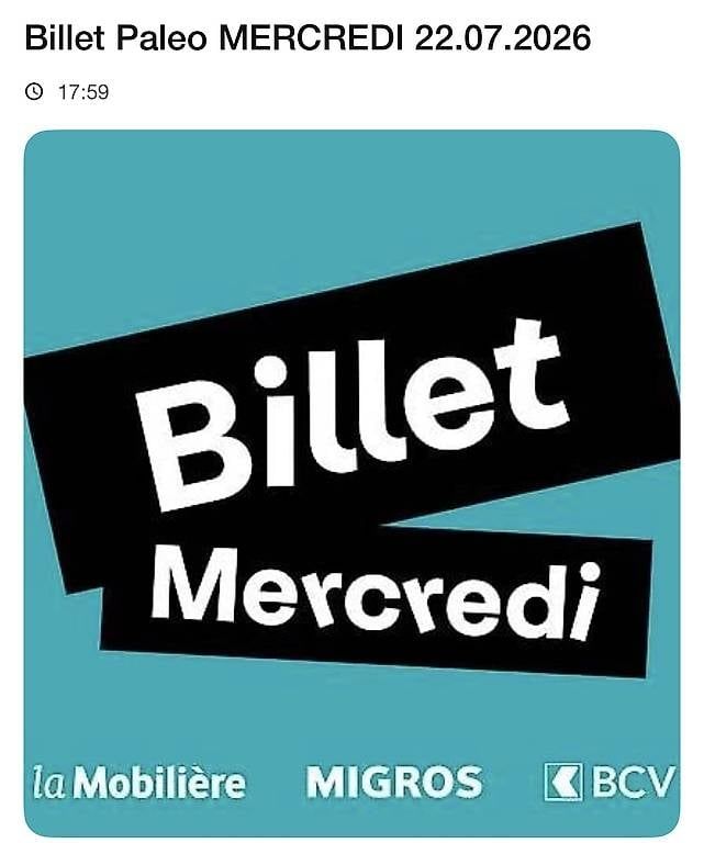 Biglietti: Paléo mercredi (The Cure) – Nuovo e nell'imballaggio originale da Morges venduto da AchilleMo