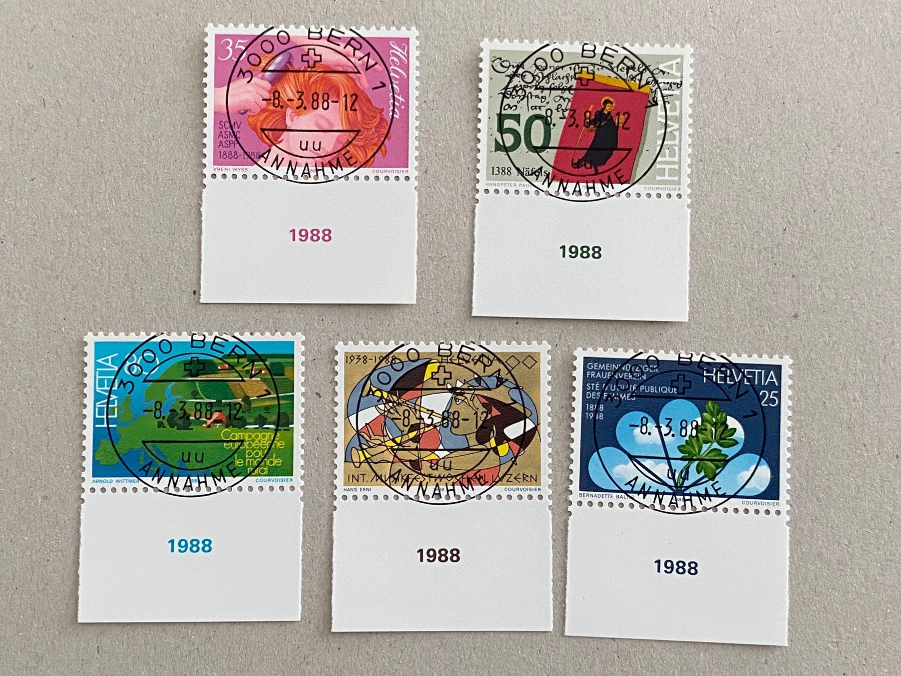 Tutti i francobolli: 758-762, ET Voll – Usato da Aarau venduto da hilde47