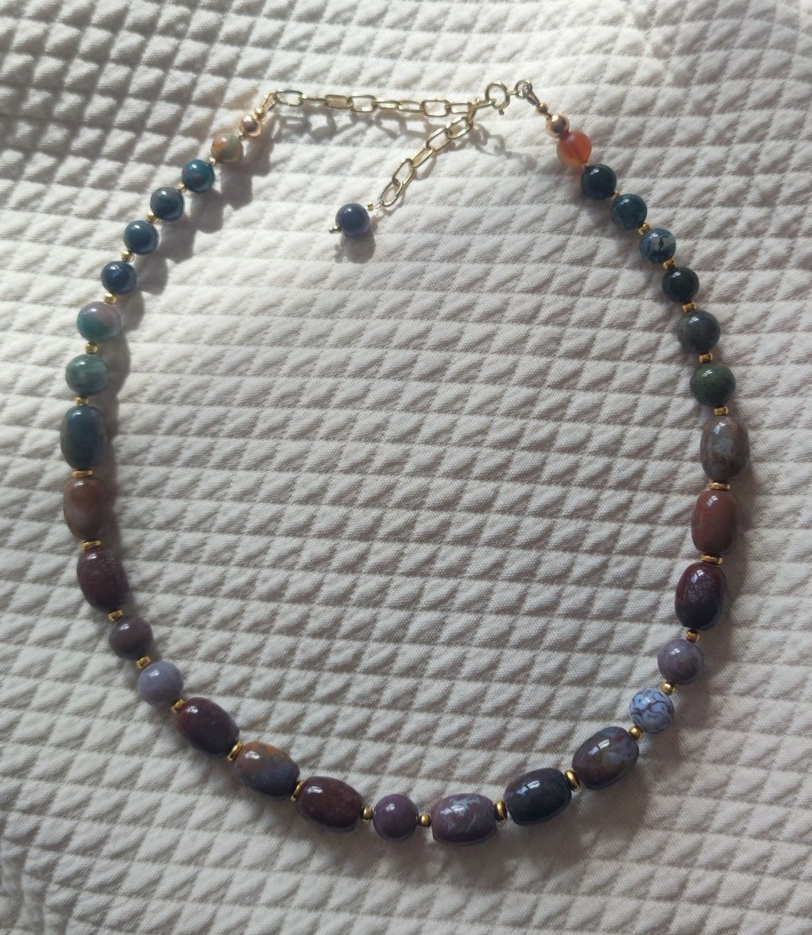 Ketten: Ensemble de bijoux en jaspe  boho/vintage, halskette – Neu und originalverpackt aus Chamoson von OkGeo 2