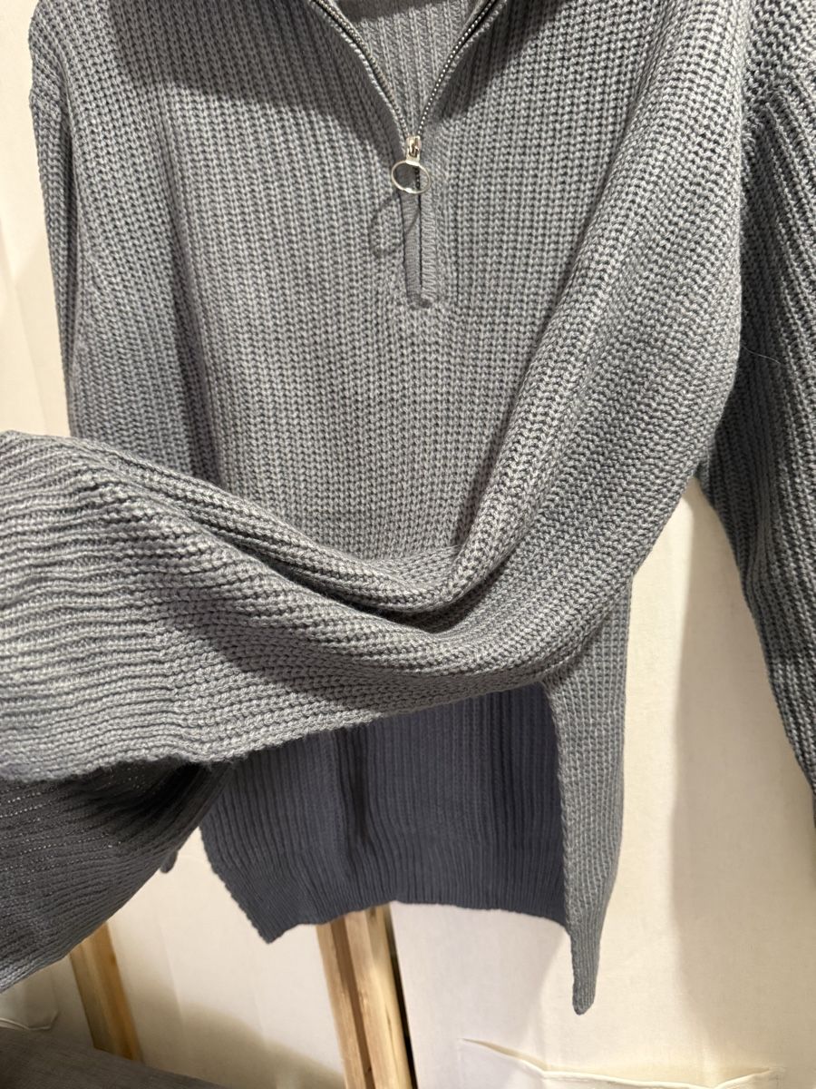Shein Pullover & Sweatshirts: Shein Strickpullover mit Reissverschluss grau Grösse L – Neu (gemäss Beschreibung) aus Regensdorf von BigCloset680 2