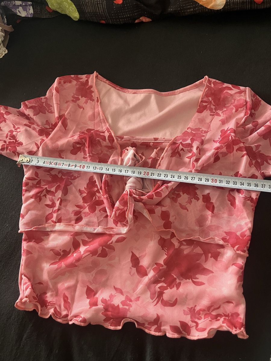 Top: Mesh Top pink Blumenmuster Grösse S neu – Nuovo (secondo la descrizione) da Olten venduto da sae_82z2 4