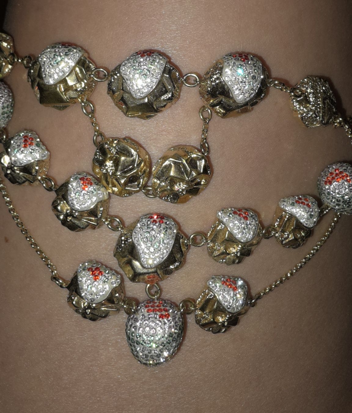 Swarovski Ketten: Elegante Statement-Kette, Goldfarben mit Kristallen – Neu (gemäss Beschreibung) aus Leuggern von manuela_doj 1