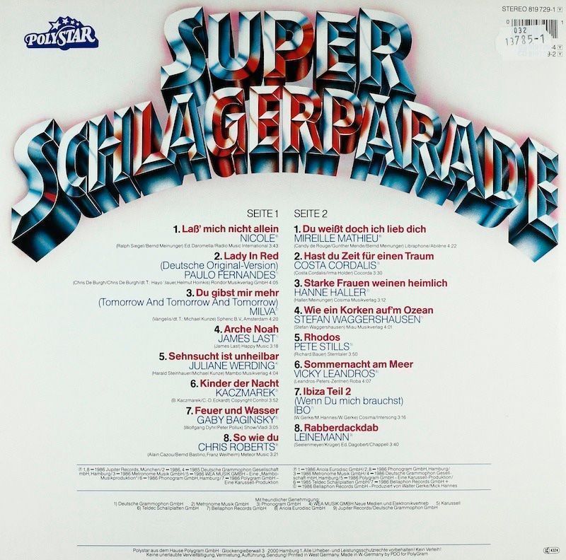 Dischi in vinile: Super Schlagerparade – Usato da Horn venduto da enigma66 1