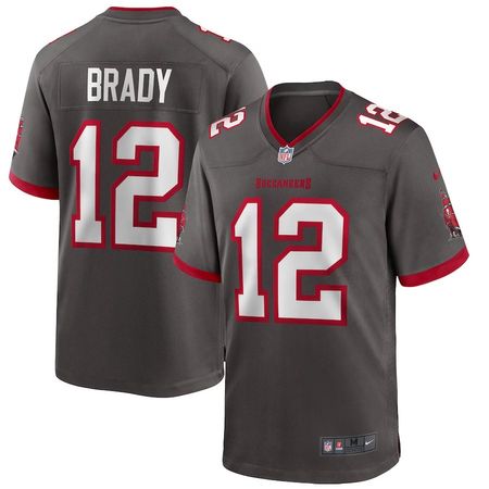 NFL Tampa Bay Buccaneers Tom Brady Pewter Alternate Jersey