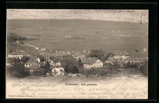 Cartoline postali: AK Colombier, Vue generale, 1901 – Usato da Berlin venduto da bartko-reher