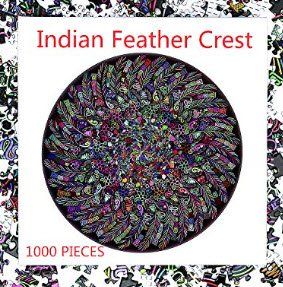 Weltkarte Puzzle 1000 Teile Rund - Kreatives Familien Puzzle 67,5cm Durchmesser