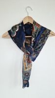 Damen Foulard ca. 85cm x 85cm Blau gemustert Paisley