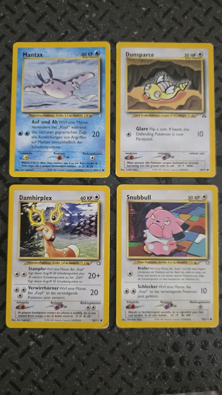 Pokémon Carte collezionabili: Mantax, Dummisel, Damphirex & Snubbull (2001) – Usato da Rorschach venduto da Craint