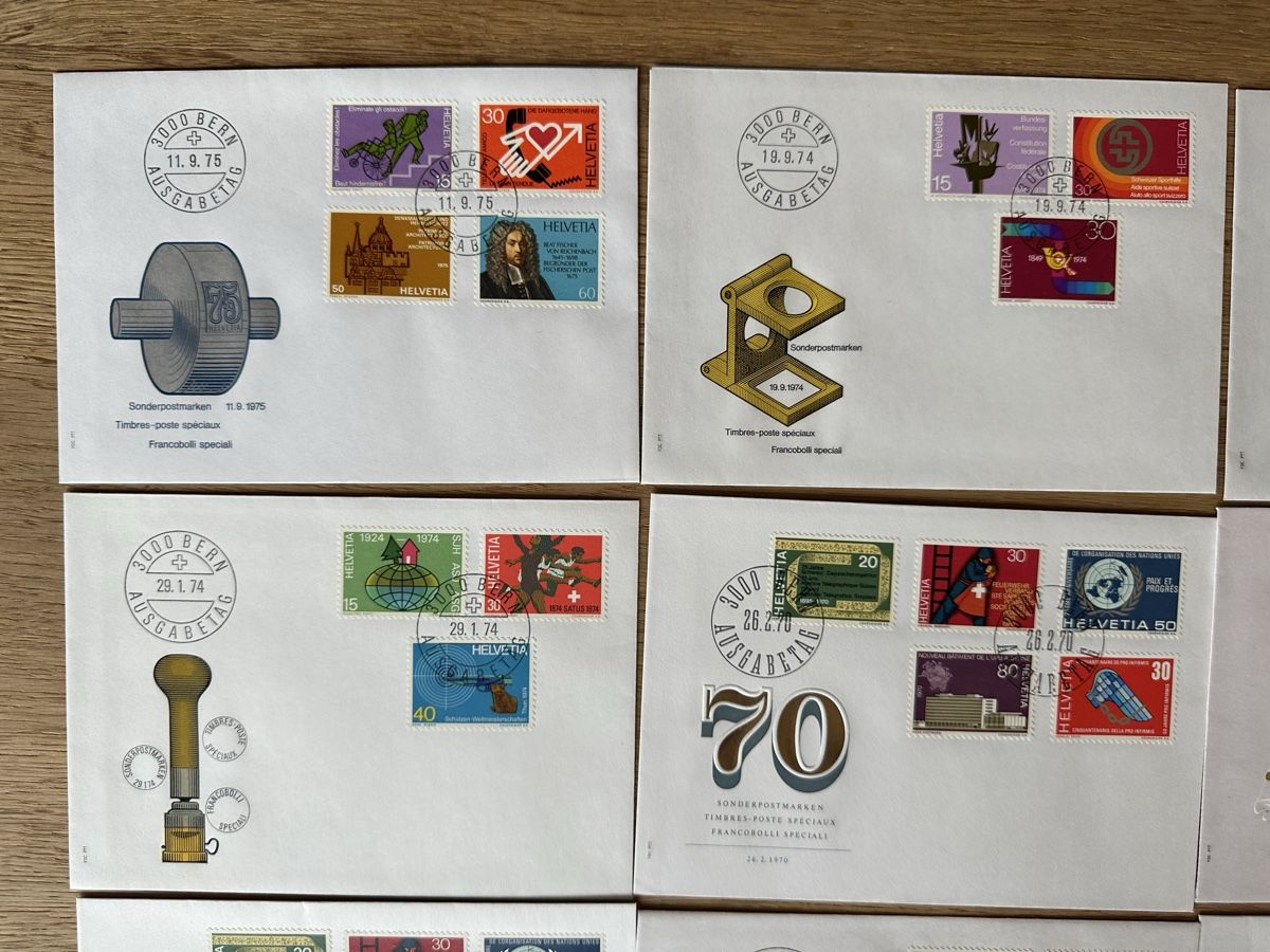 Tous les timbres: Schweiz - 12x FDC SONDERPOSTMARKEN – D'occasion à Schmitten / FR par Samsara169 1