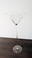 Elegante Glasvase, Martini-Glas Design, ca. 70 cm hoch