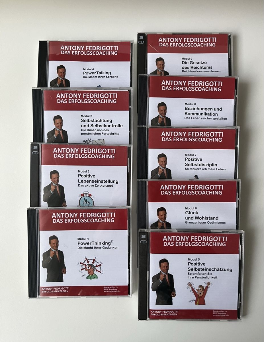 CD: Erfolg - Coaching 9 CD Antony Fedrigotti, komplett! – Usato da Lohn-Ammannsegg venduto da panywa