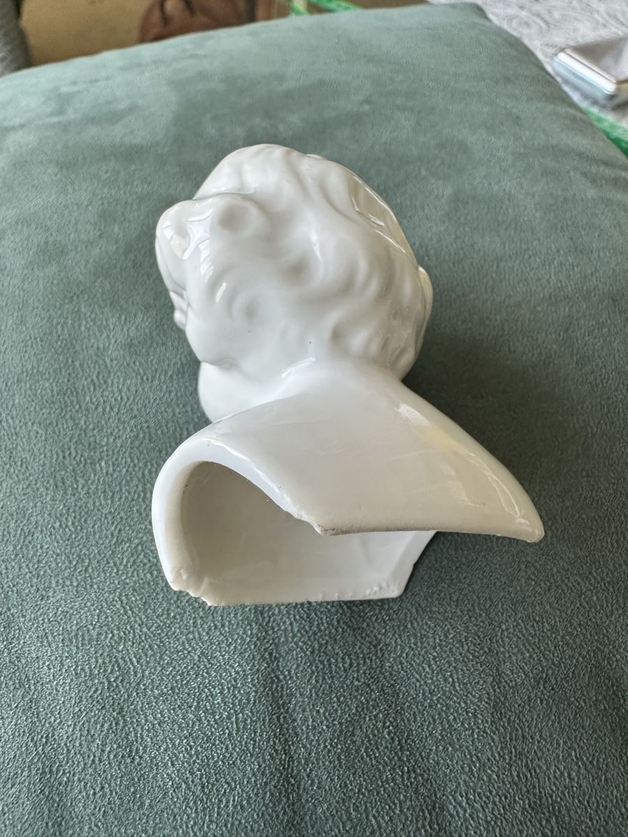 Statuette: weiss glasierter Schulterkopf antik – Usato da Zollikon venduto da mangrovia 1