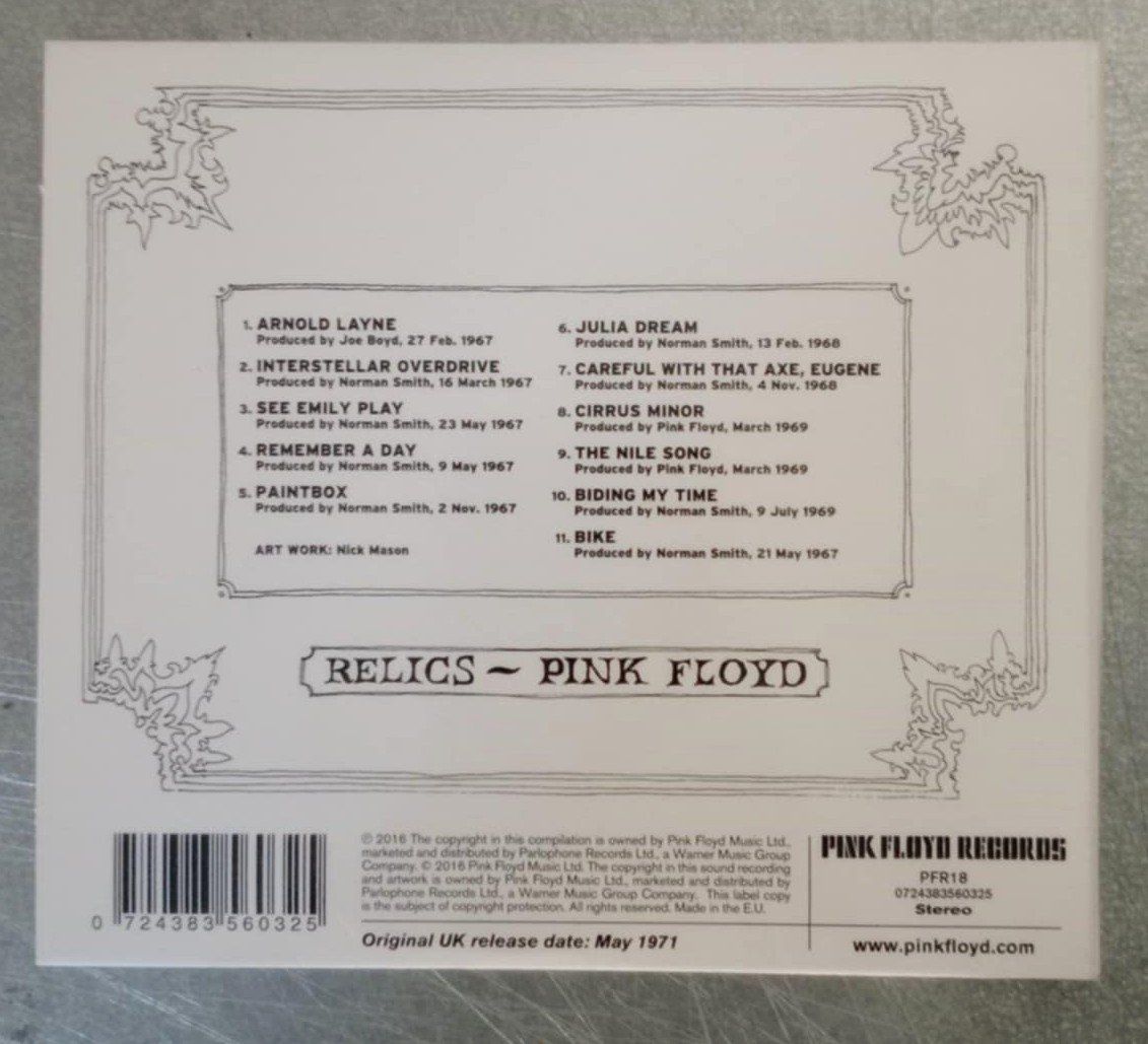 CD: PINK FLOYD - RELICS / CD 2016 – Usato da Le Locle venduto da PereiraHugo 1