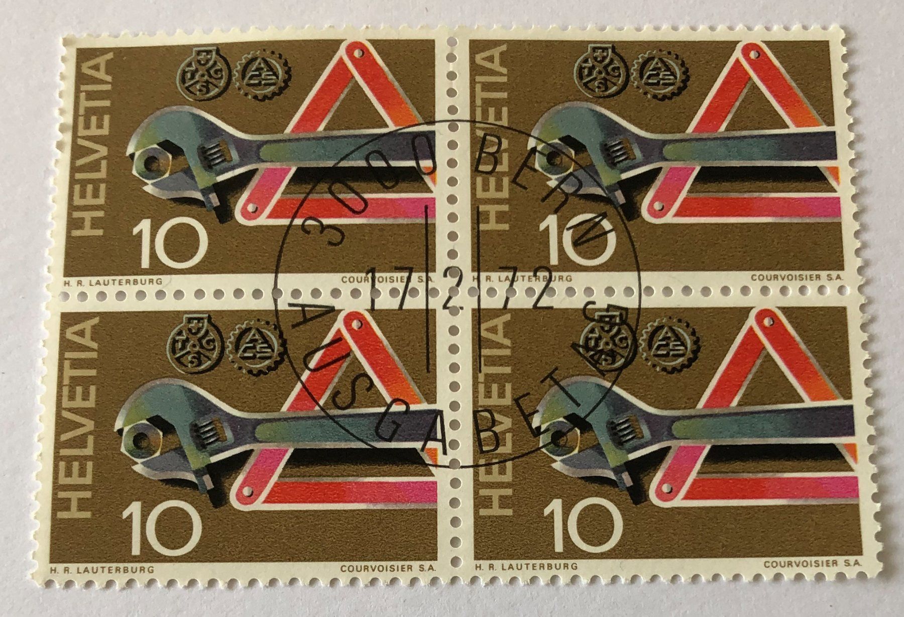 Tutti i francobolli: 4 er Block Nr.505 mit Vollstempel  Bern – Usato da Aarau venduto da Billa007