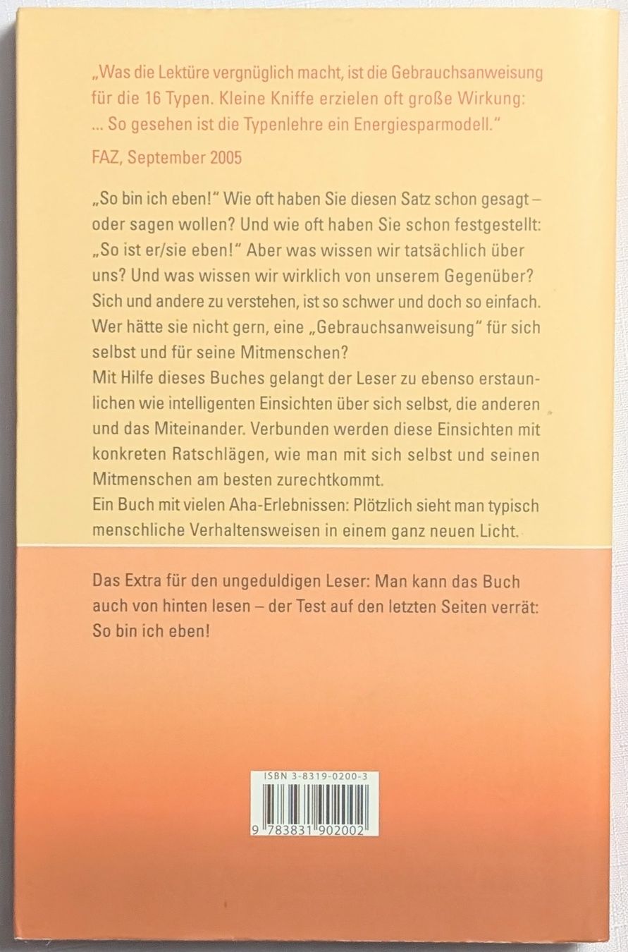 Libri: So bin ich eben! - Stefanie Stahl – Nuovo (secondo la descrizione) da Wängi venduto da ABIZONE-86 1