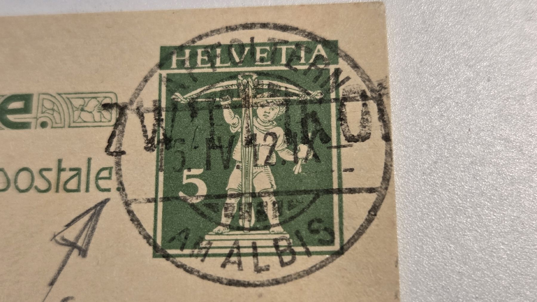 Tutti i francobolli: 1912 Ganzache mit Stabstempel ZWILLIKON – Usato da Arni AG venduto da Moth68 1