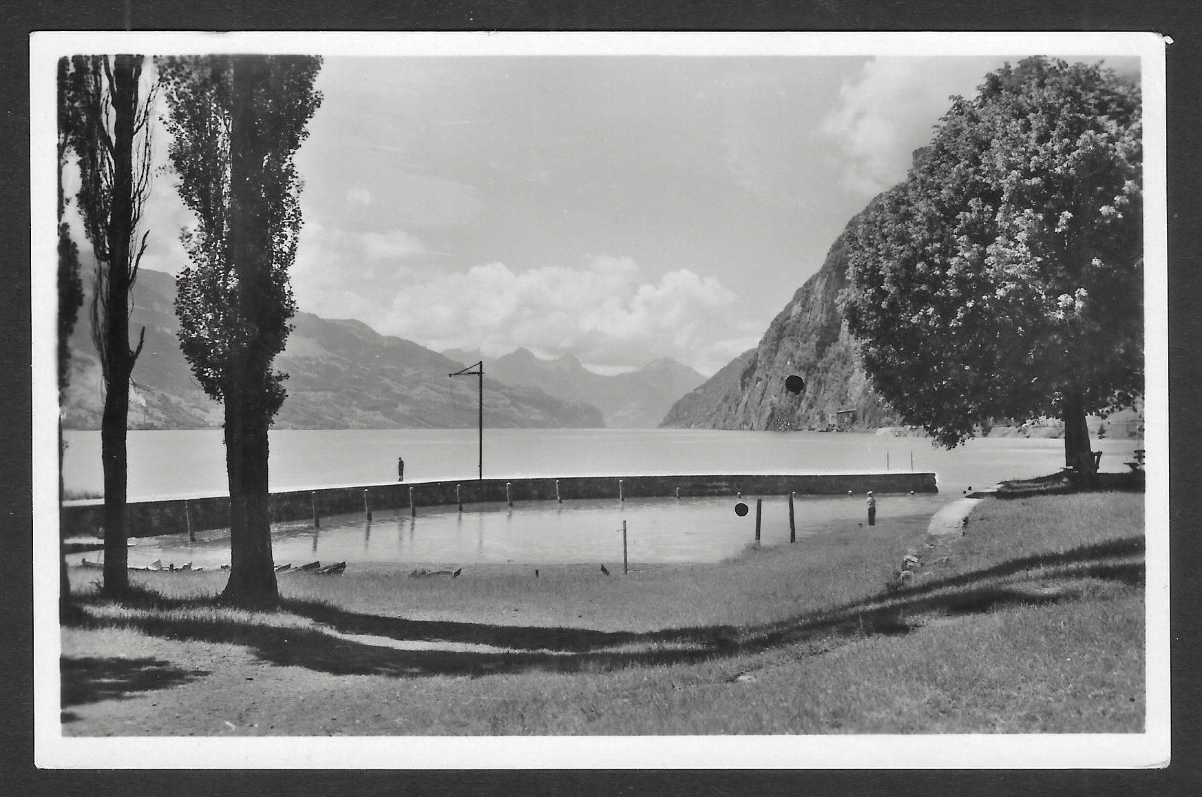 Cartoline postali: Am Walensee mit Feldpoststempel Kaserne Wallenstadt – Usato da Olten venduto da clotaldi
