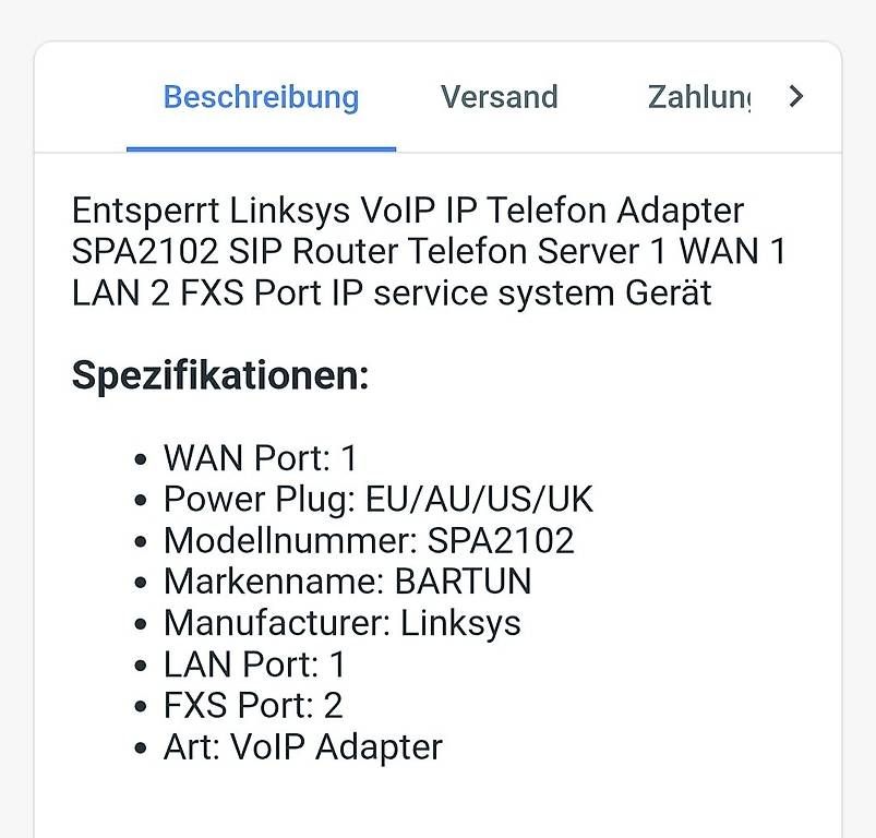 Linksys Modem & Router: Linksys SPA2102 phone adapter with router – Usato da Servion venduto da meno999 4